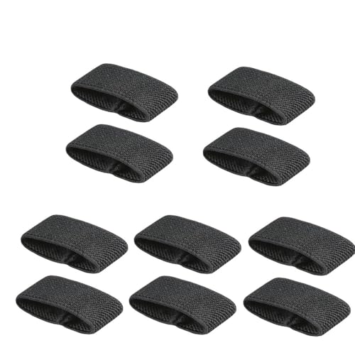 GYWHOOFT 10 Stück 4 cm für elastischen Gürtel für Servicegürtel, elastische Gürtelschlaufen, Schultergurthalterung für Rucksack, Gürtelhalterung (schwarz)