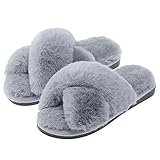 PANTOUFLES MOELLEUSES: bande croisée avec un design à bout ouvert et une tige pelucheuse en peluche. Bout ouvert qui peut plus facilement porter et enlever, garde vos pieds respirants, frais et frais en été ou en automne. Ces pantoufles pour femmes sont confortables, élégantes, magnifiques, sexy et stylées.
