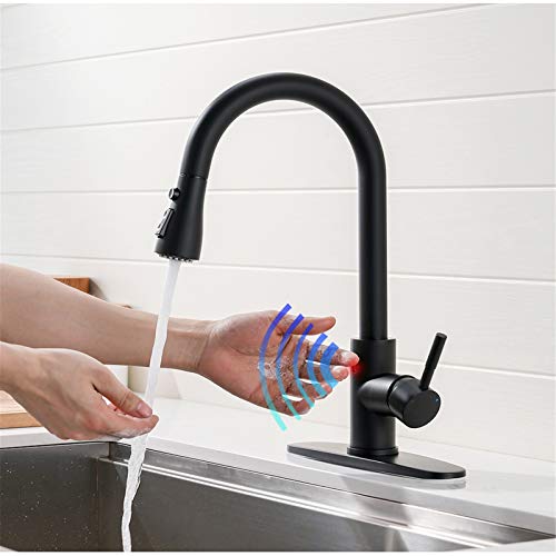 Grifo de cocina táctil de acero inoxidable con sensor inteligente extraíble para fregadero