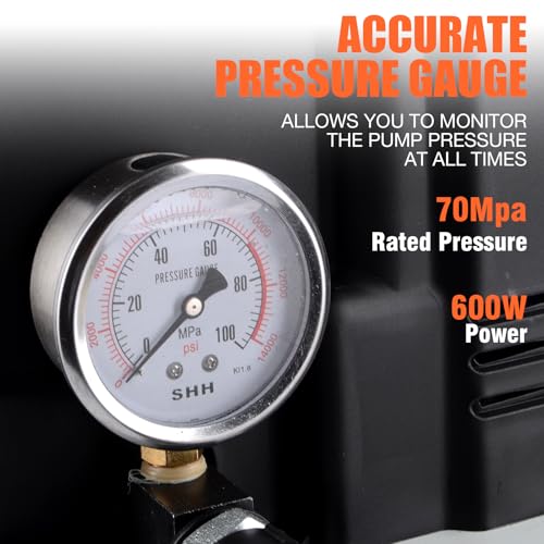 HZLZRZ Mini Electric Hydraulic Pump Power Pack, Single Acting 110V/120V 10000 PSI, Unit 2 Stage (1st Stage 290 PSI / 2nd Stage 10,000 PSI) – Ideal for Punching, Bending, Single Acting Cylinders by HZLZRZ - Image 7