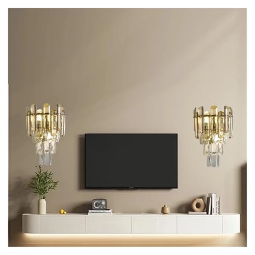 Applique murale en cristal gris clair luminaire de chevet design pour salon et couloir
