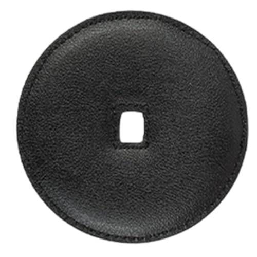 Tachiuwa 2Pcs Cymbal Handle Cymbal Strap Replacement Strip Percussion Instrument Leather Straps with Pads, black