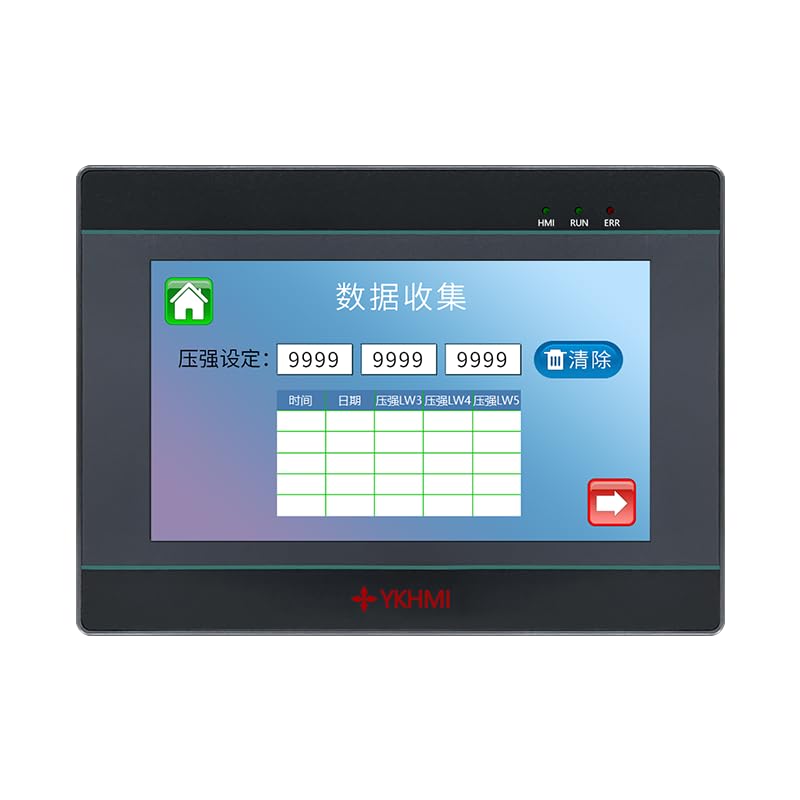 7 Inch PLC HMI All in One Integrated Programmable Logic Controller, 12 Input 10 Relay Output, 2 High Speed Input & Output 100KHz (22MR-F700-FX-A)