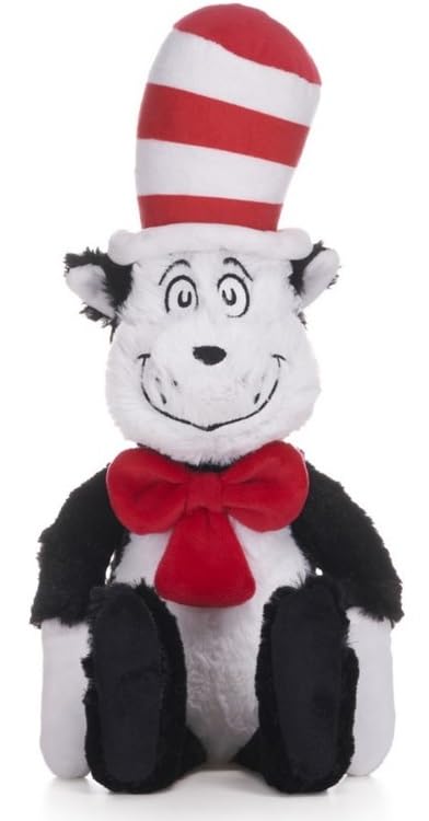 UKToyworld The Cat in The Hat Soft Toy 17 inch Dr Sues Black Cat Plush