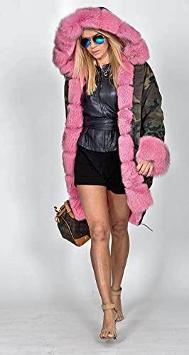 Roiii Womens Hooded Camouflage Warm Winter Coats Faux Fur Jacket Parka Overcoat #TOP7