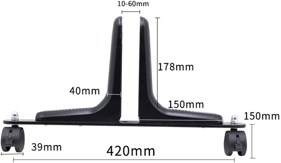 Adjustable Privacy Screen Holder with Wheels, Aluminum Alloy Movable Divider Stand Base for Office Hospital School, Fits 10-60mm Thickness