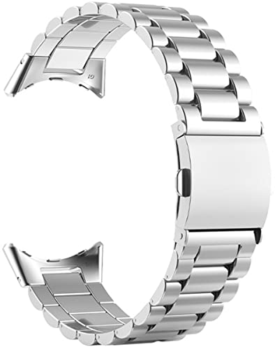 BBZ Compatible with Google Pixel Watch Strap,Ultra-thin No Gap Stainless Steel Band Folding Clasp Adjustable Replacement Wristband for Google Pixel - Image 3