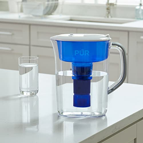 Pur Ultimate Filtration Water Filter Pitcher, 7 Cup, Clear/Blue #TOP2