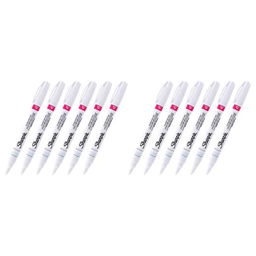 Sharpie Oil-Based Paint Marker, Fine Point, White Ink, Pack of 6 Pack of 2