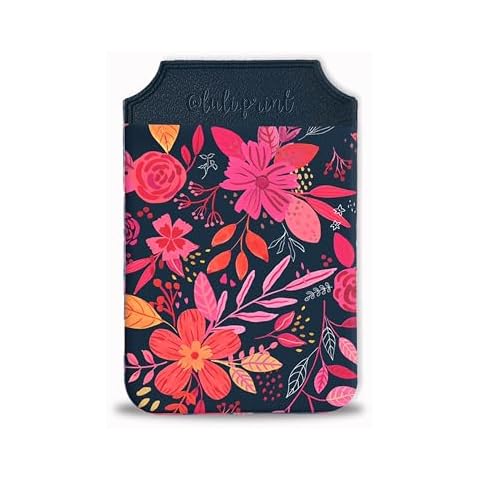 Luli Prints Stick-On Fabric Phone Wallet, Slim Credit Card Holder & Sticky Wallet Attachment for Phone Case, Stylish & Cute Wallet for Phone Case, Watercolor Floral Pattern Cover