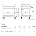 One-Piece Welded Medical Trolley 2-Layer Workbench Double Armrests Fenced 201/304/316 Stainless Steel Optional High-end Silent Wheels 15.7x15.7x33.5 Inches (316 Stainless Steel 40x35x80)
