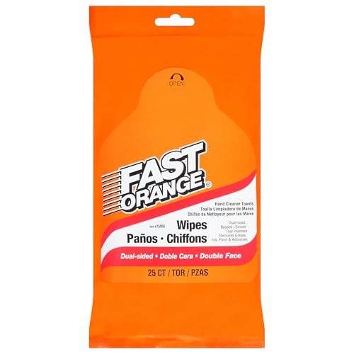 Permatex 25050 Fast Orange Wipe - 25 Count, (Pack of 8) by Fast Orange - Used condition - US$17.43