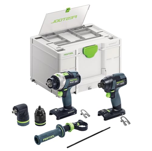 Festool 578830 TID 18 Impact Driver & TPC 18/4 QUADRIVE Hammer Drill Set | Brushless Cordless Drill and Impact...