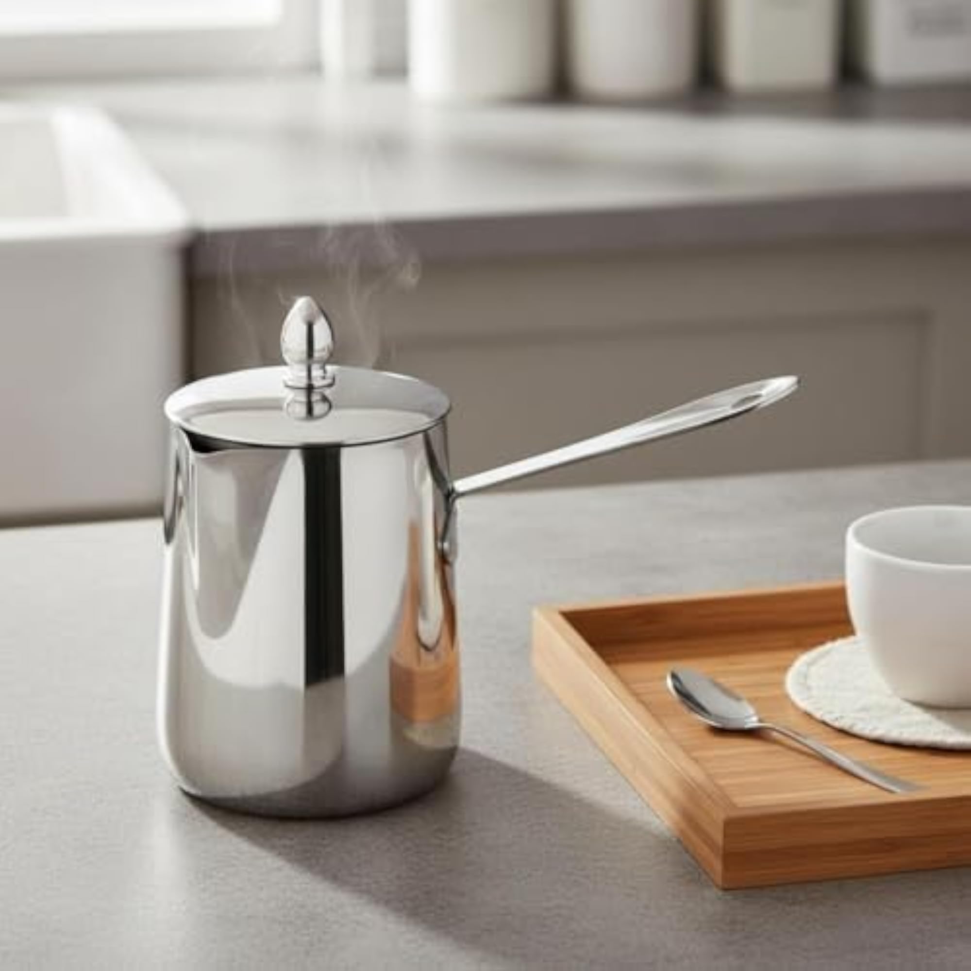 Latte Art Pitcher with Spoon, Easy to Clean