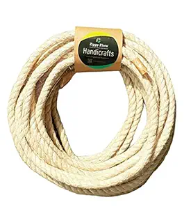 Zippy Flora Jute Thick Rope, White (9 mm,10 m) for DIY & Craft Projects (ZF150721)