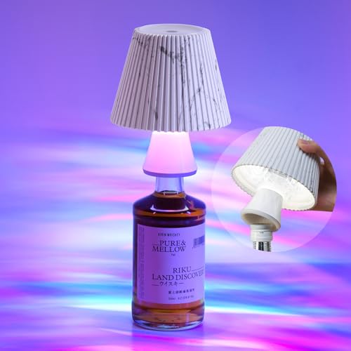 WILIT Wireless Bottle Lamp Shade, RGB Color Changing LED Night