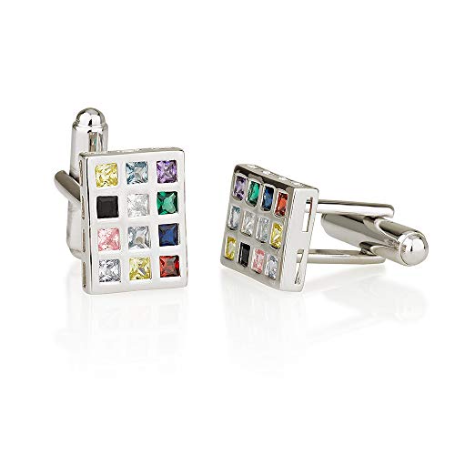925 Sterling Silver Cufflinks Twelve Tribes Hoshen Hebrew Blessings Protection Good Luck 0.61x0.45x0.72