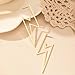 Lightning Bolt Earrings for Women Gold Statement Flash Thunder Lightning Drop Dangle Earrings Punk 80s Costume Jewelry Accessories AGold