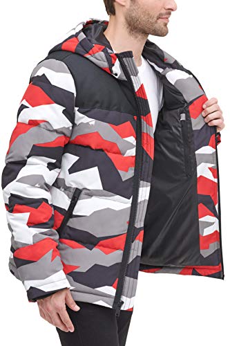 Image of DKNY Men's Mixed Media Quilted Puffer Jacket