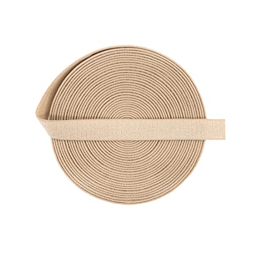 Bristlegrass Tan 10 Yards 3/8 Inch Elastic Bands For Wig Sewing Trim Satin Band Fold Over Elastic Baby Headband Hair Tie Bra Strap Dress (10Y 3/8 Inch Tan) #TOP25
