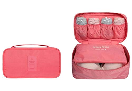 Preisvergleich Produktbild BH Unterwäsche Reisetaschen Koffer Organizer Aufbewahrungstasche Frauen Reisetaschen Gepäck Organizer Dessous Make-up Kulturbeutel Waschbeutel, Pink