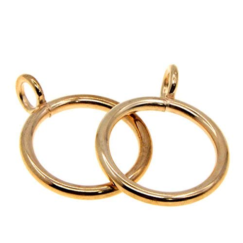 Uotyle Anillas de cortina, cortinas con ojales, diámetro interior de metal romano de 0.98 pulgadas, anillos para colgar para barras, accesorios de percha dorados, 40 unidades Cover