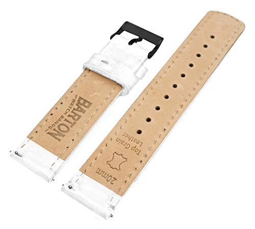 Image of BARTON WATCH BANDS - Top Grain Leather Watch Bands Compatible with Apple Watch Models - 1, 2, 3, 4, 5, 6, 7, 8, 9, 10, SE, Ultra & Ultra 2