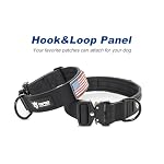 TSPRO Premium Dog Collars Tactical Dog Collar with Patch and Heavy Duty Quick-Release Metal Buckle Durable Thick and Adjustable for Medium to Large Dogs (Khaki L) - Image 2