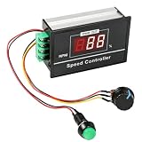 Contrôleur de Vitesse Moteur CC 6 60V 30A PWM, Variateur de Vitesse Réglable 12V 24V 36V 48V avec Affichage Numérique LED, Régulateur de Tension avec Interrupteur Marche/Arrêt
