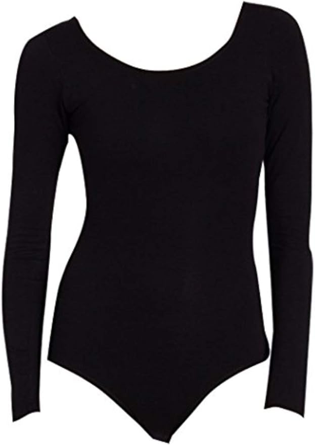 Dance 4 Less Girls Basic Nylon Long Sleeve Leotard
