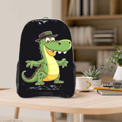 Funny crocodile cartoon Clear Backpack Heavy Duty PVC Transparent Backpack for Concert Work Travel Bag3
