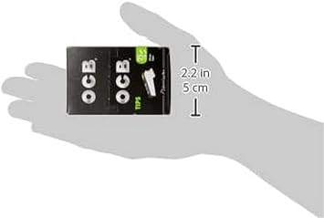 OCB Filter Tips Box 25 Booklets x 50 Sheets Black, tips
