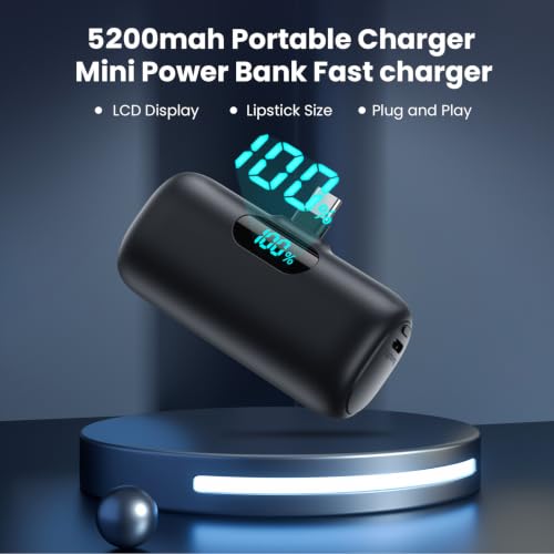 Image of [2-Pack]Portable Charger for iPhone 17 /16 /15,Mini Power Bank 5200mAh PD USB C Portable Phone Charger,Travel Essential Battery Pack for iPhone 17 /17 Air /16 /16 pro /15 /15 pro Max /Android /Samsung /Moto /LG
