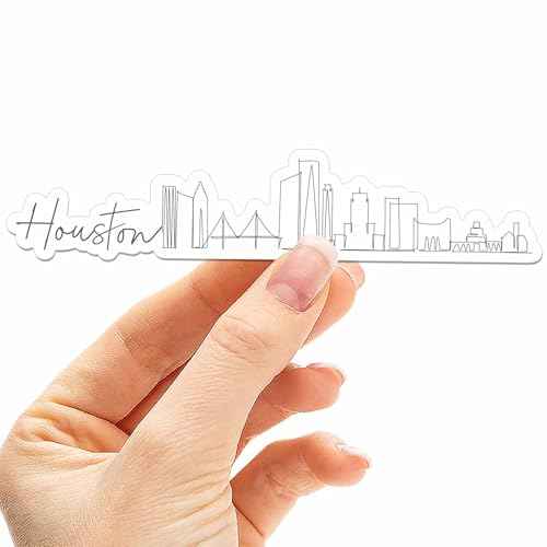 Houston Skyline Sticker, Cute Texas Line Art Decal for Hydroflask, Southeast TX Gift