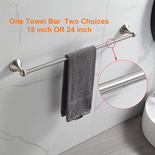 BGL Bathroom Hardware Set Brushed Nickel Adjustable Expandable Bath Towel Bars Bathroom Accessory Set Towel Racks 8-Pieces Wall Mount - Image 4