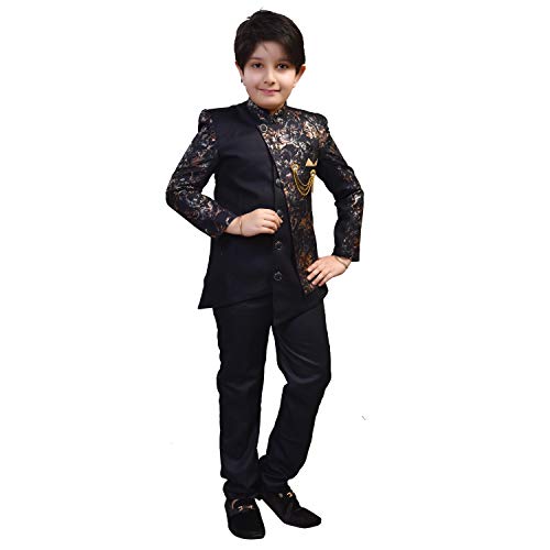 Image of Zolario Clothing Set, Indo Western Dress for Kids Boys, Jacket and Pant Set, Ideal for Wedding, Birthday and Party.