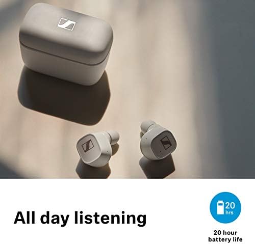 Sennheiser CX 400BT True Wireless Earbuds - Bluetooth In-Ear Headphones for Music and Calls - with Passive Noise Cancellation and Customisable Touch Controls, White