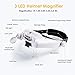 oenbopo Headband Magnifying Glass with Light, Head Mount Magnifier Glasses Visor Handsfree Reading Magnifying Glasses for Close Work, Jewelers loupe, Sewing, Crafts, Hobbies, Repair (1.0X to 14X LED)