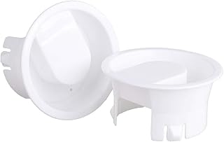 2Pcs White Glass Water Pitcher Lids Food Grade Plastic Anti-Dust Splash Resistant Stoppers Covers for Beverage Carafe Glass Pouring Pitcher One Size