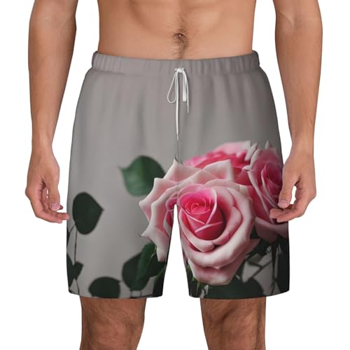 Short de bain homme rose respirant et léger pour l'été