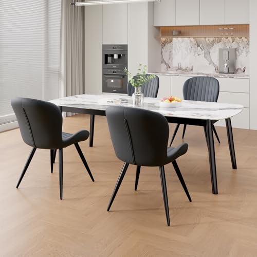 image for Nalupatio Dining Chairs Set of 4, Modern Dining Room Chairs Comfy Back
