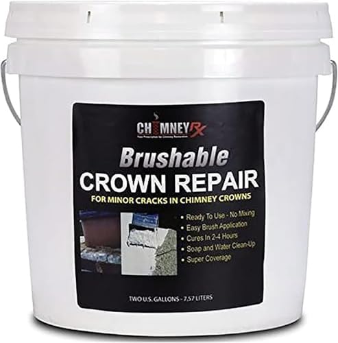 ChimneyRx Brushable Masonry Fireplace Crown Repair - 2 Gallon