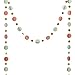 Ling's moment 10 Feet 3D Circle Dots Paper Garland ( Mint+Coral+Gold Glitter ) for Wedding, New years eve, Birthday, Baby Shower, Christmas & Party Supplies, 2"&1" Dots