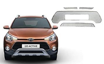 CAR SAAZ Bentley Style Front Chrome Grill Compatible with i20 Active Type-2 (2014-2020)