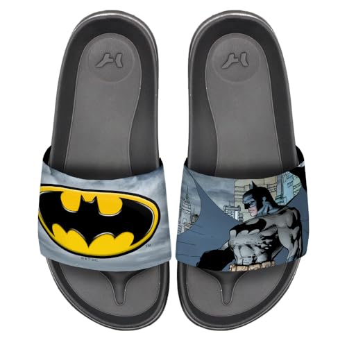 Popfunk Batman Worlds Finest Unisex Adult Slides Adjustable Flip Flop Sandals Officially Licensed Hypd Slydr Switch™