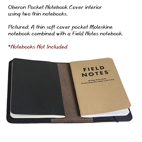 Oberon Design Celtic Hounds Pocket Notebook Cover, Fits Many 5.5 x 3.5 Inch Notebooks, Embossed Genuine Leather, Wine Color, Made in the USA - Thumbnail 5