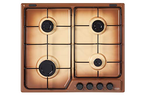 DELONGHI FFT 46 ASV PIANO COTTURA A GAS 4 FUOCHI 60 CM GRIGLIE SMALTATE COLORE TERRE DI FRANCIA