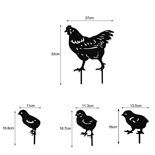 Estacas de galinha e frango,Funien Estacas de galinha e frango Estacas acrílicas de animais no jardi