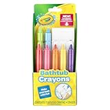 Crayola Bathtub Crayons 7 Pack + Eraser, Washable Tub Coloring Kit & Easy Cleanup Eraser, Firefly Red, Sky Blue & More Favorites, Gift for Creative Kids