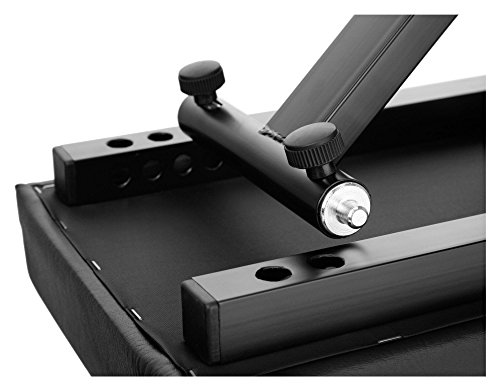 Classic Cantabile Keyboardbank Deluxe schwarz (5cm Schaumstoffpolsterung, 4-stufig höhenverstellbar, zusammenklappbar, stabil, leichte Montage)